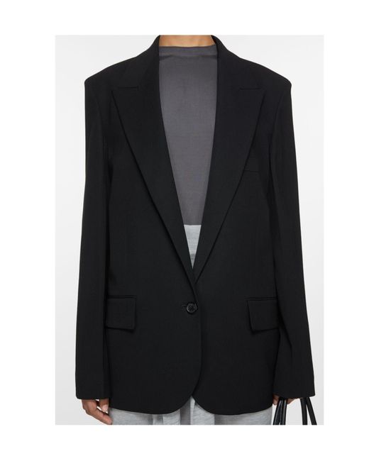 Acne Black Single-Breasted Blazer