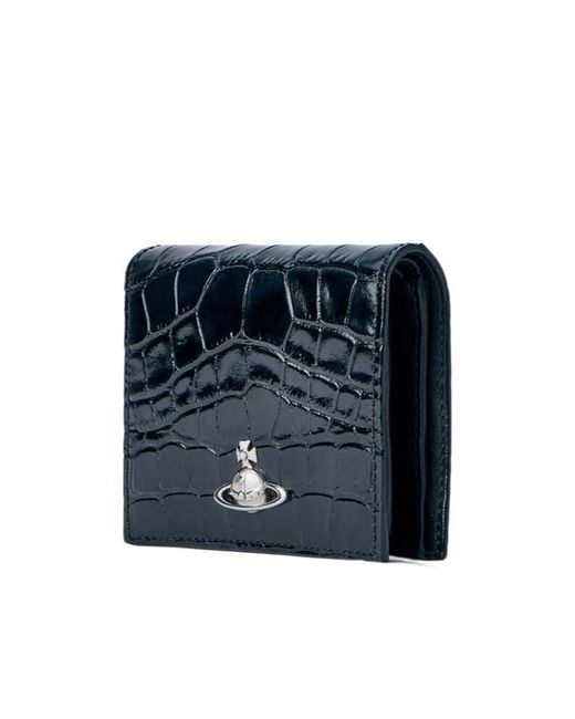 Vivienne Westwood Blue Bi-Fold Embossed Wallet