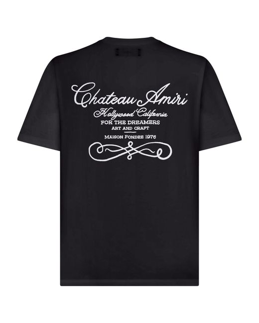 Amiri Black Short Sleeve Crewneck T-Shirt for men