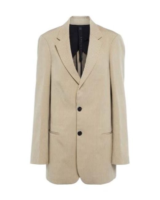 Petar Petrov Natural Isaac Striped Cotton-Blend Blazer