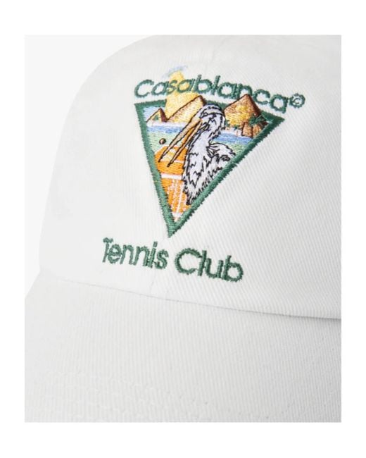 Casablanca White Tennis Club Baseball Cap for men