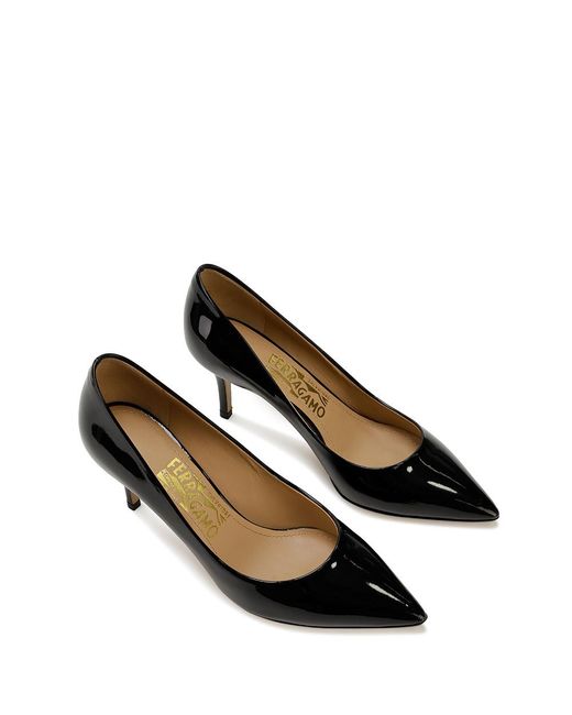 Ferragamo Black Pointed High Heels