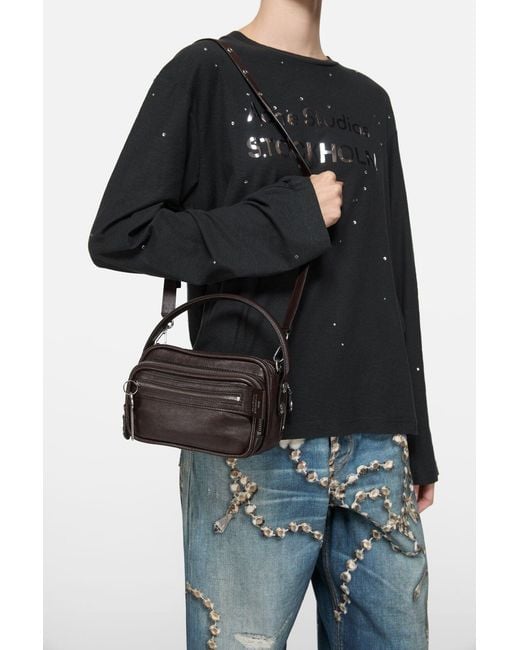 Acne Black Zip-Fastening Tote Bag for men