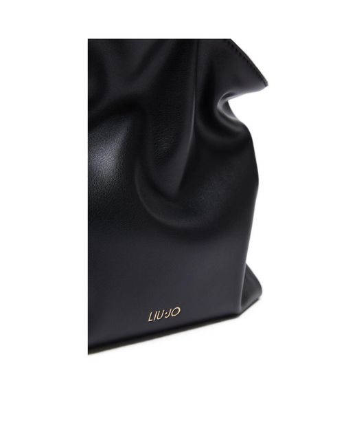 Liu Jo Black Logo Drawstring Shoulder Bag
