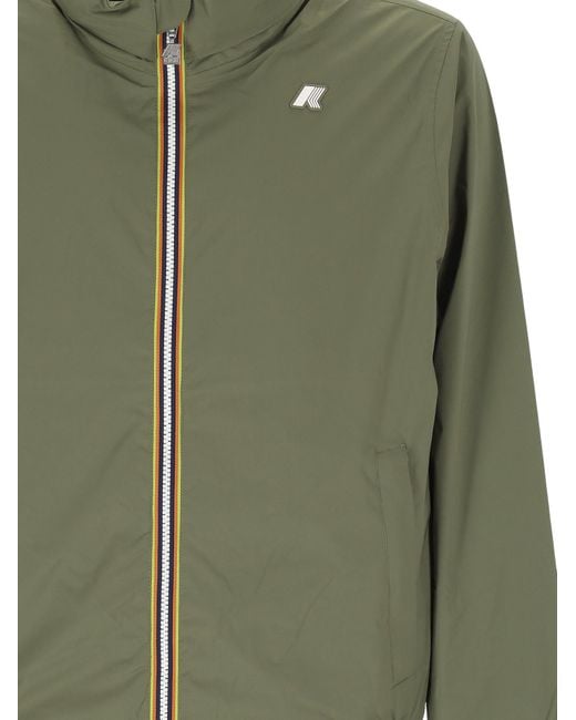 K-Way Green Zip-Up Jacket for men