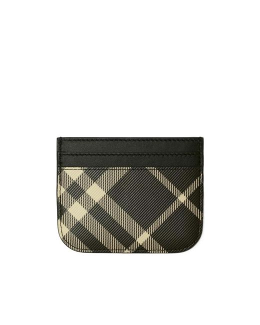 Burberry Black Vintage-Check Printed Curved Corners Cardholder