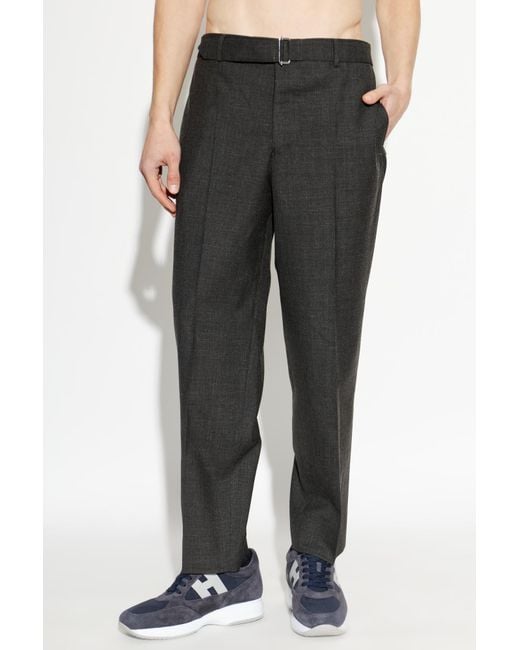 Officine Generale Black Hoche Trousers for men