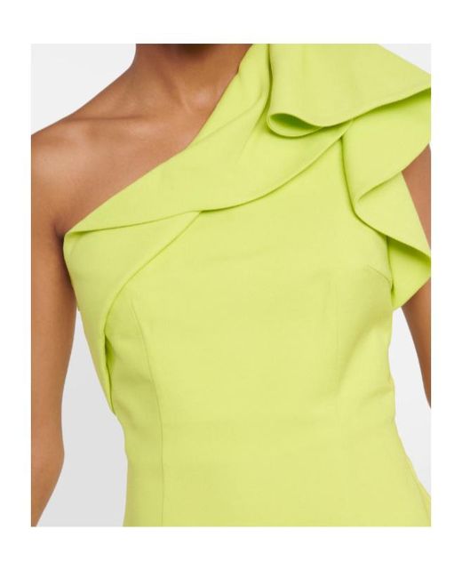 Roland Mouret Yellow One Shoulder Dress