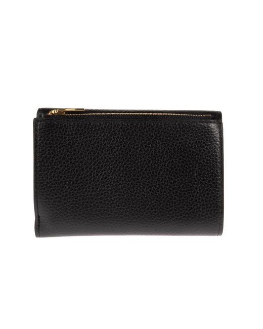Mulberry Black Folded Multi-Card Wallet