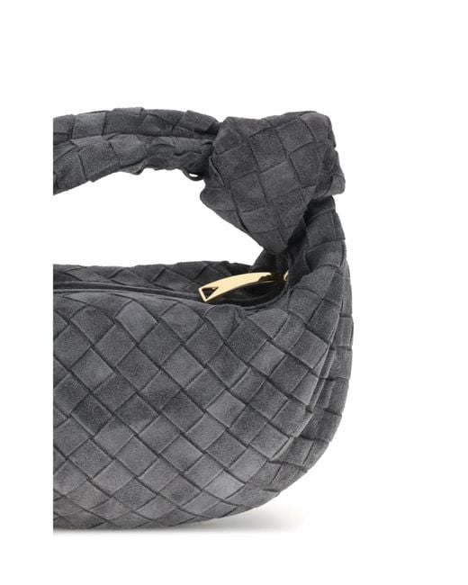 Bottega Veneta Gray Jodie Knot Detailed Mini Tote Bag