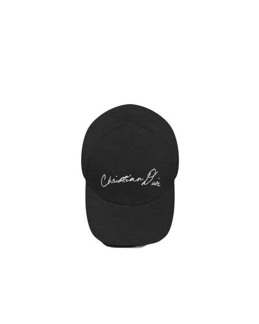 Dior Black Homme Logo Patch Baseball Cap for men