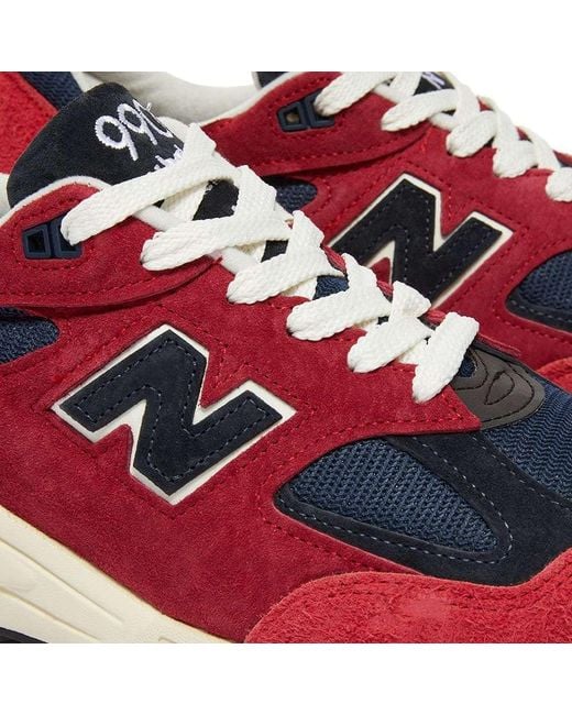 New Balance Red Low-Cut Casual Sneakers for men