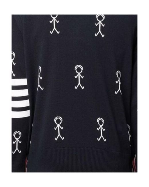 Thom Browne Blue Mr Thom Icons Jumper for men