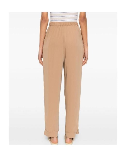 Herno Natural Grosgrain-Detail Slit-Hem Trousers