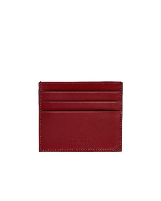 Montblanc Red Logo Embossed Card Holder for men
