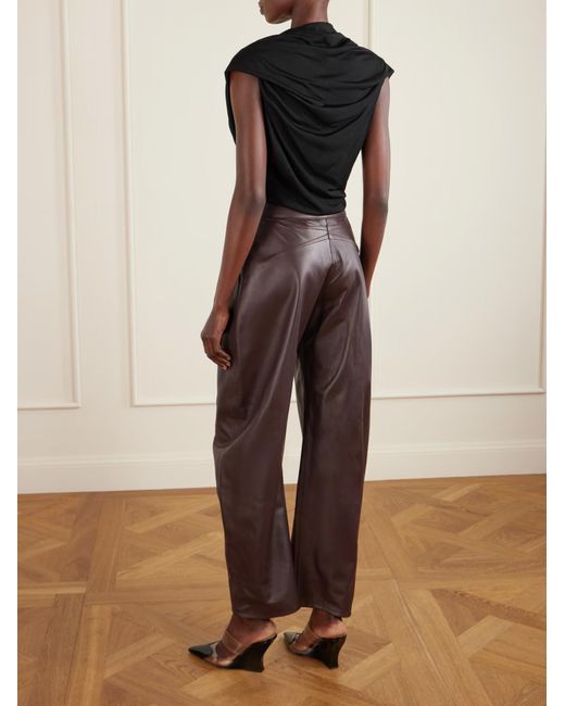 Alaïa Black Hooded Draped Jersey Bodysuit