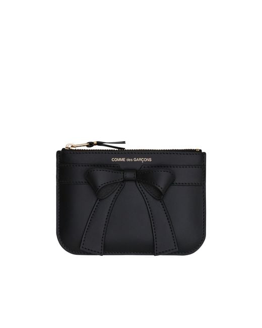 Comme des Garçons Black Comme Des Garçons Wallet Big Bow Zipped Purse for men
