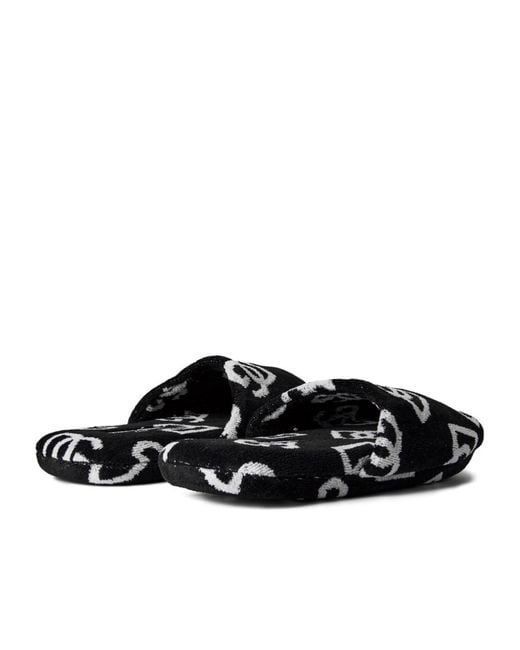 Dolce & Gabbana Black Logo Jacquard Slides for men