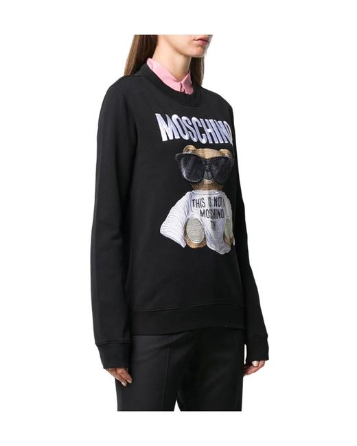 Moschino Black Printed Logo Sweater