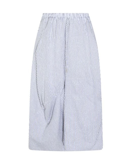 Vivienne Westwood Blue Striped Midi Skirt