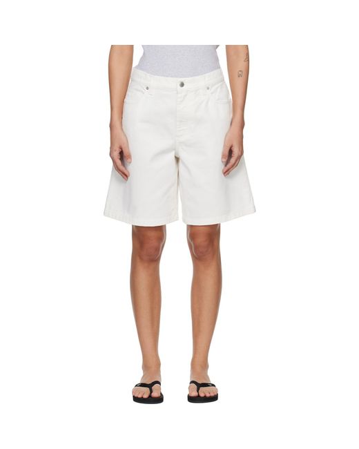 Maison Kitsuné White Maison Kitsuné Denim Shorts