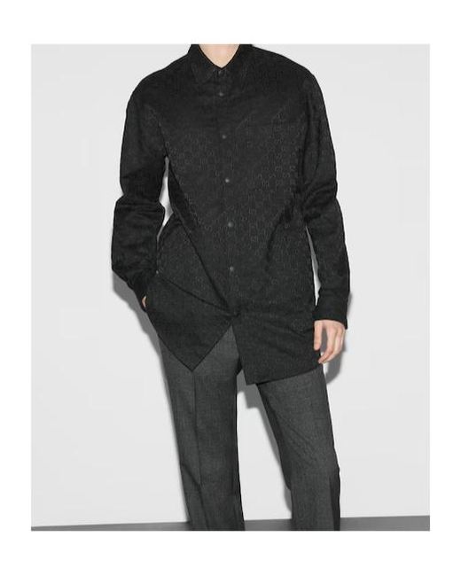 Gucci Black Gg Canvas Shirt for men