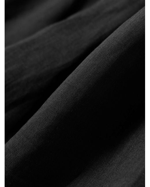 Totême Black Totme Elasticated-Waistband Straight Hem Shorts