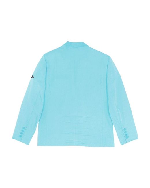 Balenciaga Blue Single-Breasted Blazer