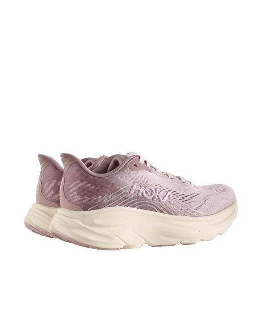 Hoka One One Pink Round-Toe Sneakers
