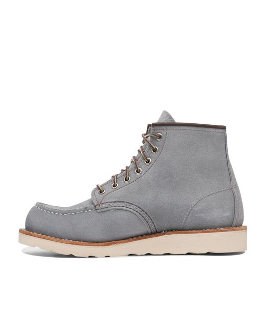 Red Wing Gray Classic Moc Lace-Up Boots for men