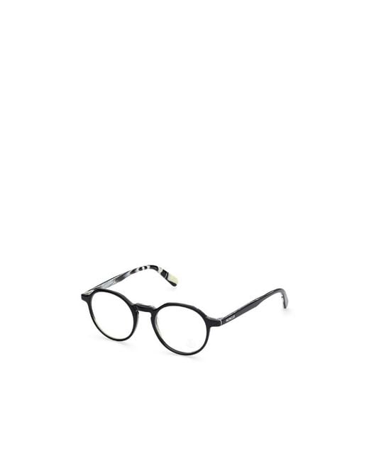 Moncler Metallic Eyewear Round Frame Glasses for men