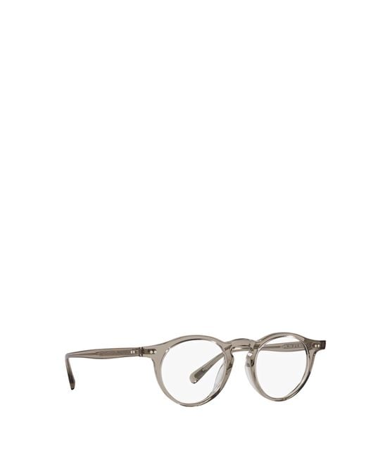 Oliver Peoples White Transparent Club Round-Frame Glasses for men