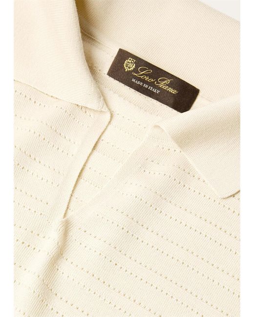 Loro Piana White Touch Royal Lightness Polo Shirt