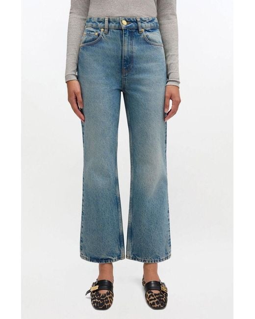 Ganni Blue Betzy Flared Jeans