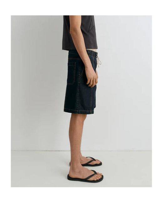 GIMAGUAS Blue Relaxed Fit Drawstring Shorts for men