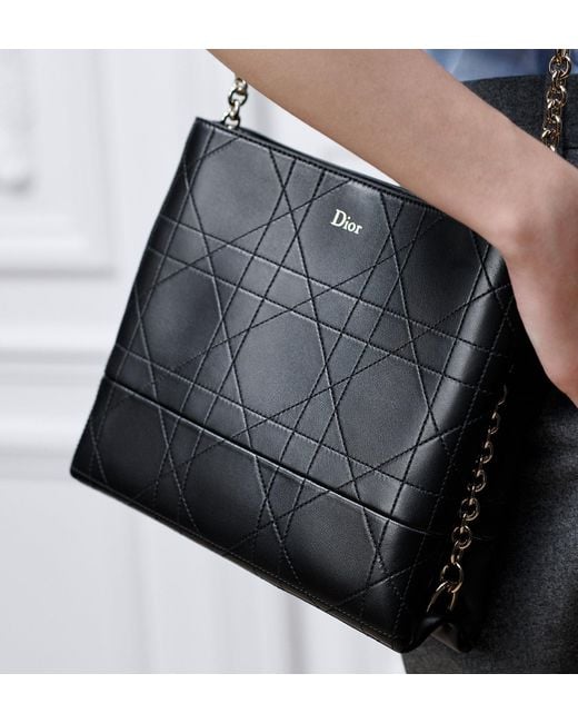 Dior Black Trianon Bag With Chain
