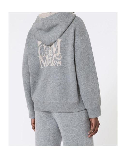 Max Mara Gray Quiete Long-Sleeve Cardigan