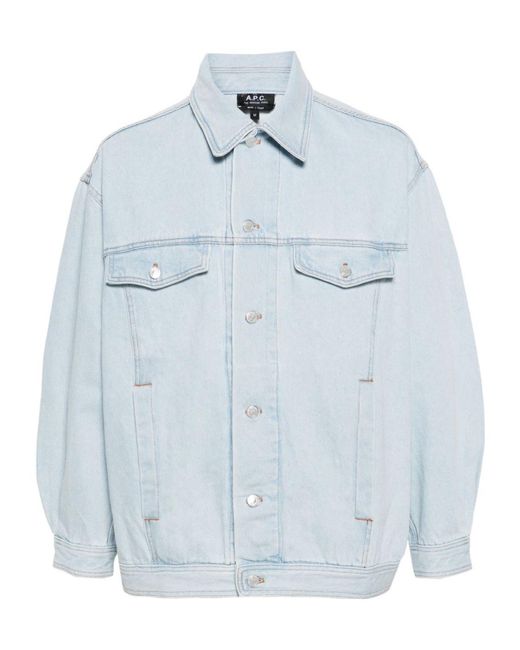 A.P.C. Blue Elvis Denim Jacket for men