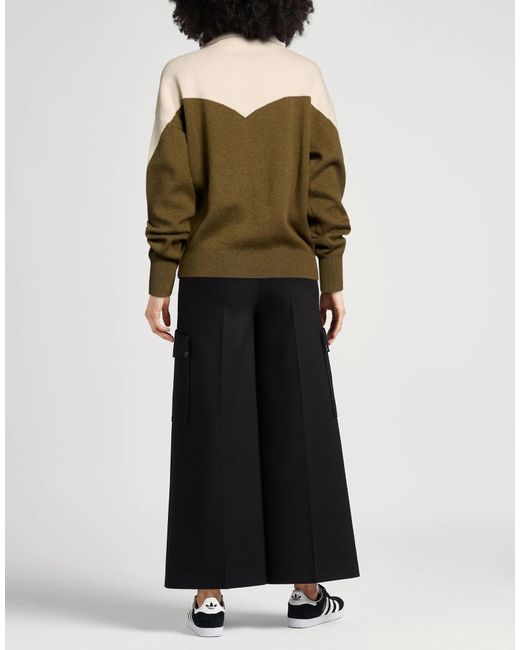Isabel Marant Green Two-Tone Knit Coat