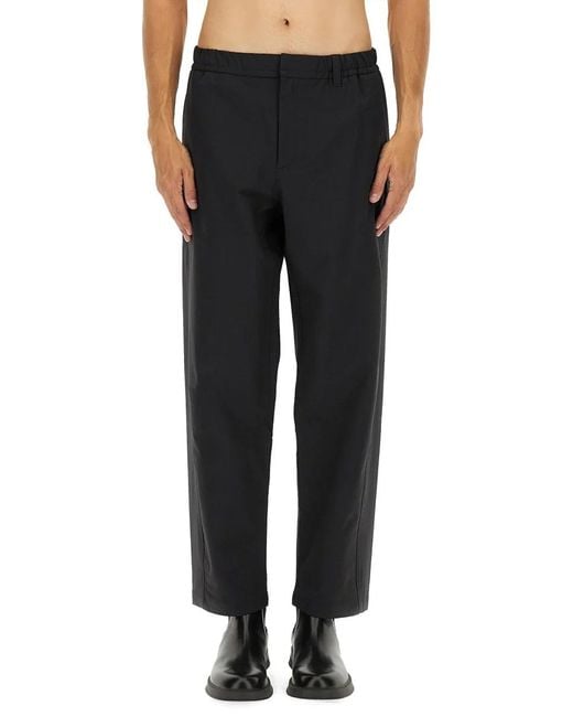 Herno Black Belt Loop Casual Pants for men