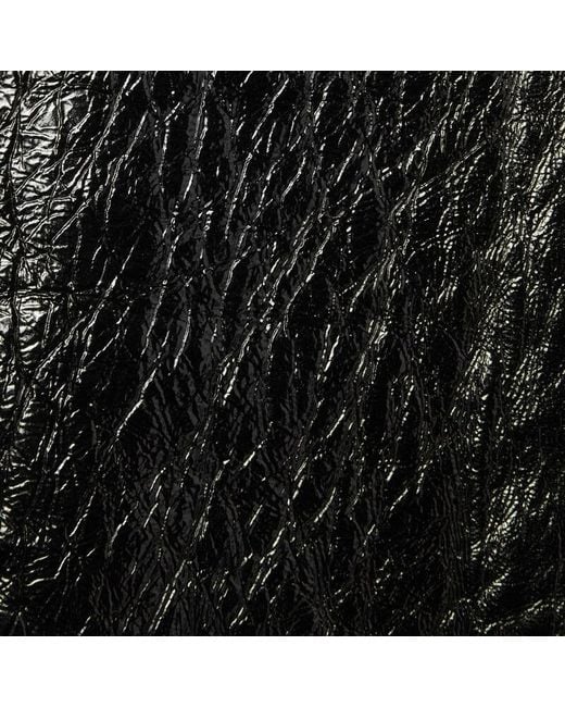 Gucci Black Shiny Leather And Neoprene Skirt