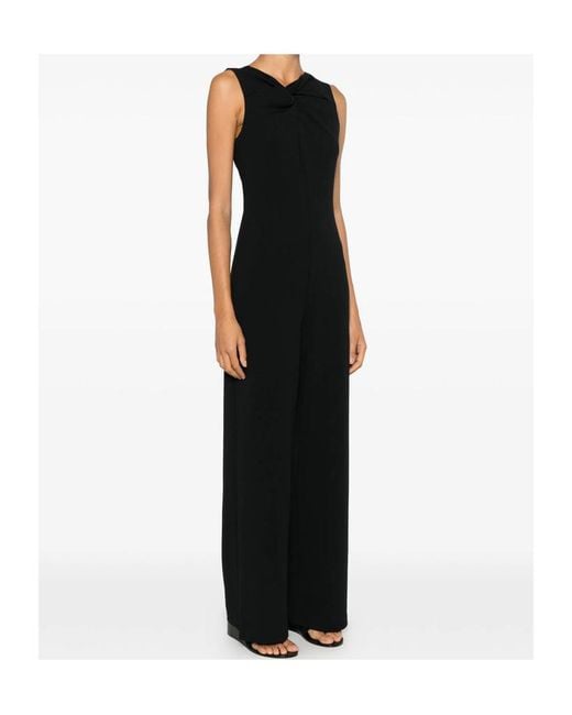 Calvin Klein Black Twist-Detail Sleeveless Jumpsuit
