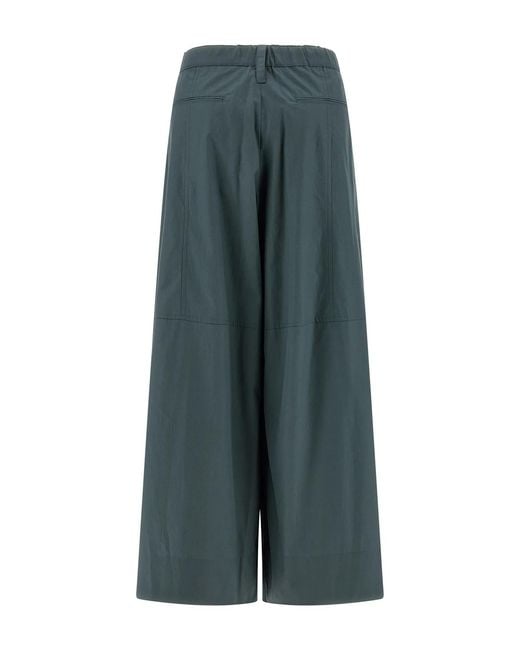 Max Mara Green 'S Gufo Drawstring Wide-Leg Pants