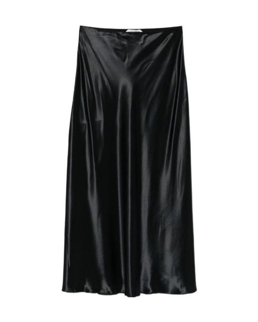 Alberta Ferretti Black Flowing Skirt