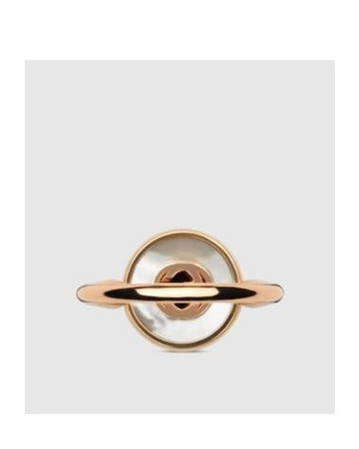 Gucci Metallic Interlocking 18K Diamond Ring