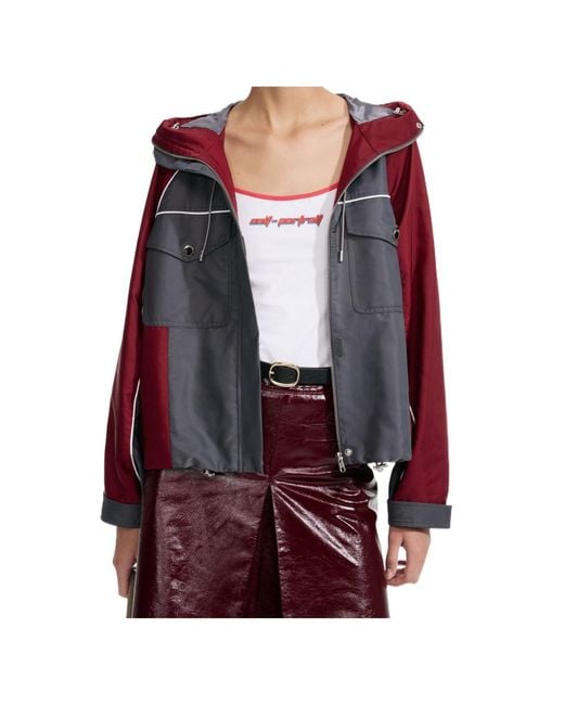 Self-Portrait Red Two-Tone Jacket