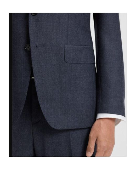 Boss Blue Long-Sleeved Suit Jacket for men