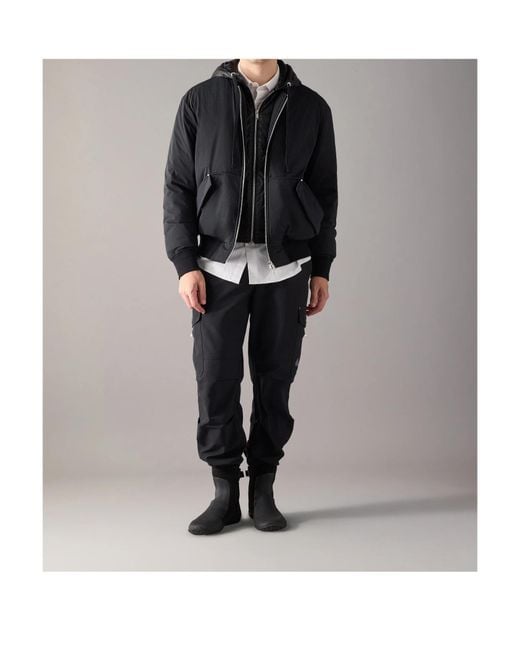 Moose Knuckles Blue Brixton Hooded Down Jacket for men