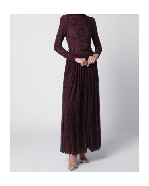 Self-Portrait Purple Turtleneck Dress