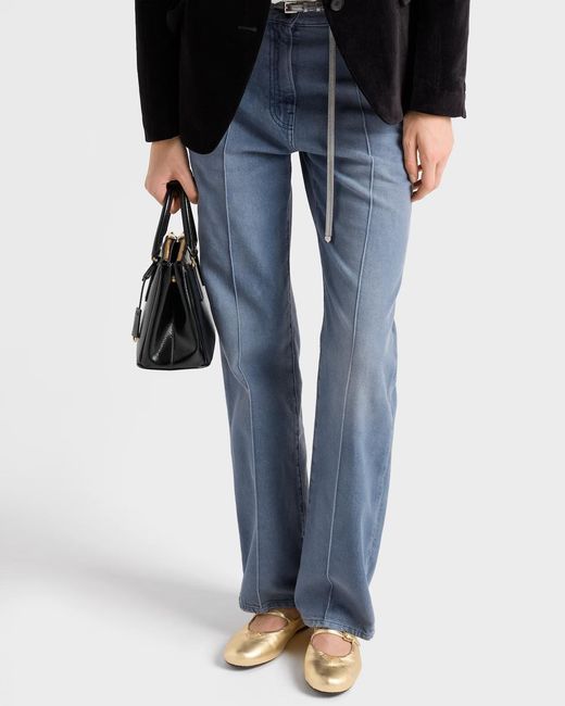 Prada Natural Mordoré Nappa Leather Ballerinas